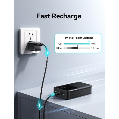 IŠORINĖ BATERIJA POWER BANK JOYROOM JR-QP192 MINI 22.5W 20000MAH JUODA IŠORINĖ BATERIJA POWER BANK JOYROOM JR-QP192 MINI 22.5W 20000MAH JUODA