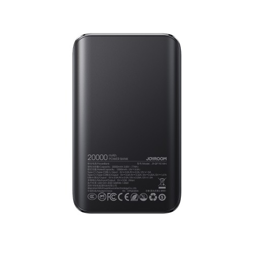 IŠORINĖ BATERIJA POWER BANK JOYROOM JR-QP192 MINI 22.5W 20000MAH JUODA IŠORINĖ BATERIJA POWER BANK JOYROOM JR-QP192 MINI 22.5W 20000MAH JUODA