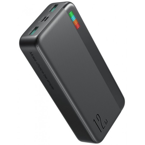 IŠORINĖ BATERIJA POWER BANK JOYROOM JR-T017 12W 20000MAH JUODA IŠORINĖ BATERIJA POWER BANK JOYROOM JR-T017 12W 20000MAH JUODA