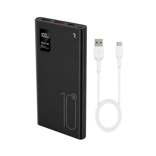 IŠORINĖ BATERIJA POWER BANK REACH RR-H32B 22.5W 10000MAH JUODA IŠORINĖ BATERIJA POWER BANK REACH RR-H32B 22.5W 10000MAH JUODA