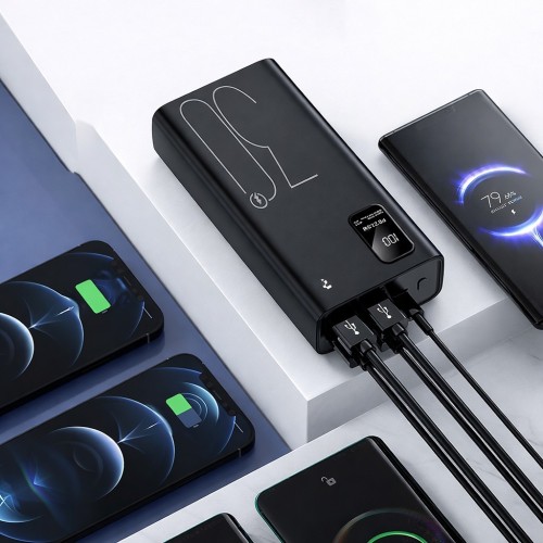 IŠORINĖ BATERIJA POWER BANK REACH RR-H34B 22.5W 30000MAH JUODA IŠORINĖ BATERIJA POWER BANK REACH RR-H34B 22.5W 30000MAH JUODA