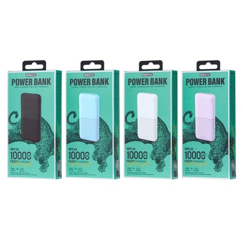 IŠORINĖ BATERIJA POWER BANK REMAX RPP-23 12W 10000MAH JUODA IŠORINĖ BATERIJA POWER BANK REMAX RPP-23 12W 10000MAH JUODA
