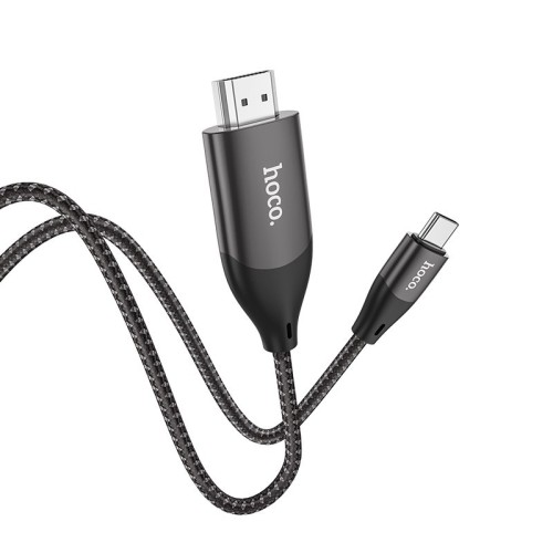 KABELIS HOCO UA16 TYPE-C TO HDMI 2.0M PILKAS KABELIS HOCO UA16 TYPE-C TO HDMI 2.0M PILKAS