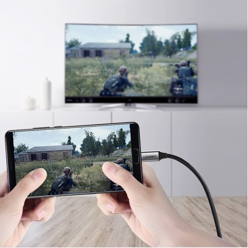 KABELIS UGREEN MM142 USB-C TO HDMI 1.5M JUODAS KABELIS UGREEN MM142 USB-C TO HDMI 1.5M JUODAS