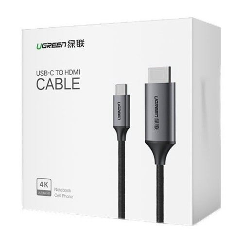 KABELIS UGREEN MM142 USB-C TO HDMI 1.5M JUODAS KABELIS UGREEN MM142 USB-C TO HDMI 1.5M JUODAS