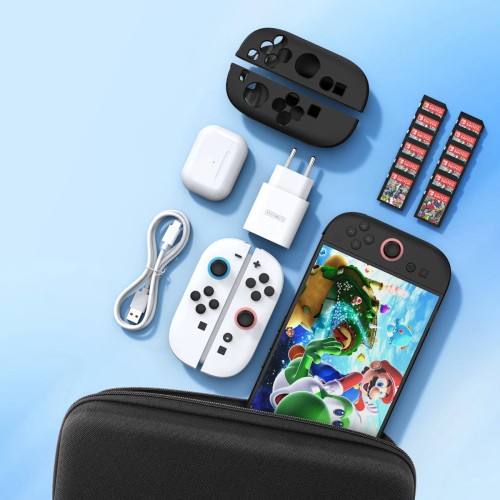 KREPŠYS DUX DUCIS HANDHELD STORAGE BAG NINTENDO SWITCH 2 JUODAS KREPŠYS DUX DUCIS HANDHELD STORAGE BAG NINTENDO SWITCH 2 JUODAS