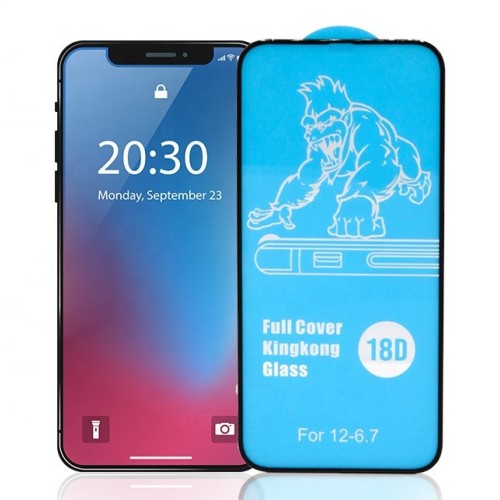 LCD APSAUGINIS STIKLIUKAS 18D AIRBAG SHOCKPROOF XIAOMI REDMI NOTE 10 5G/POCO M3 PRO 5G JUODAS