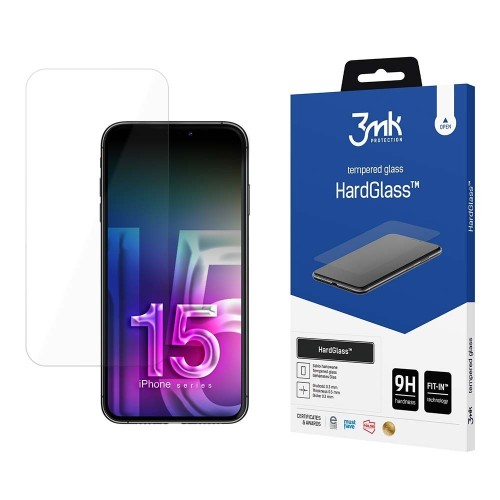 LCD APSAUGINIS STIKLIUKAS 3MK HARD GLASS APPLE IPHONE 15 LCD APSAUGINIS STIKLIUKAS 3MK HARD GLASS APPLE IPHONE 15