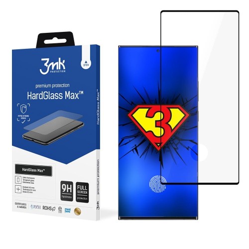 LCD APSAUGINIS STIKLIUKAS 3MK HARD GLASS MAX FINGER PRINT SAMSUNG S908 S22 ULTRA 5G JUODAS LCD APSAUGINIS STIKLIUKAS 3MK HARD GLASS MAX FINGER PRINT SAMSUNG S908 S22 ULTRA 5G JUODAS