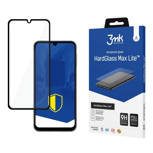 LCD APSAUGINIS STIKLIUKAS 3MK HARD GLASS MAX LITE SAMSUNG A256 A25 5G JUODAS