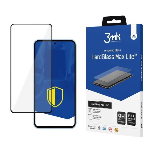 LCD APSAUGINIS STIKLIUKAS 3MK HARD GLASS MAX LITE SAMSUNG A356 A35 5G/A556 A55 5G JUODAS