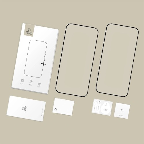 LCD APSAUGINIS STIKLIUKAS TECH-PROTECT GLASS FIT+ 2-PACK XIAOMI 17T JUODAS