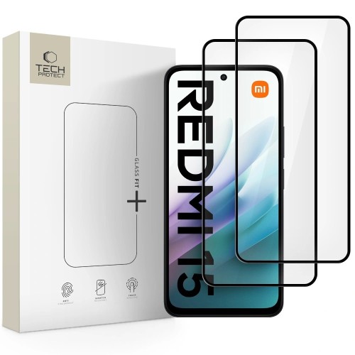 LCD APSAUGINIS STIKLIUKAS TECH-PROTECT GLASS FIT+ 2-PACK XIAOMI REDMI 15 4G/REDMI 15 5G JUODAS LCD APSAUGINIS STIKLIUKAS TECH-PROTECT GLASS FIT+ 2-PACK XIAOMI REDMI 15 4G/REDMI 15 5G JUODAS