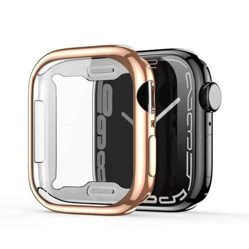 LCD APSAUGINIS STIKLIUKAS/DĖKLAS DUX DUCIS SAMO APPLE WATCH 45MM ROŽINIS