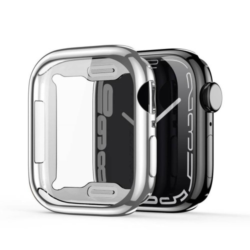 LCD APSAUGINIS STIKLIUKAS/DĖKLAS DUX DUCIS SAMO APPLE WATCH 45MM SIDABRINIS
