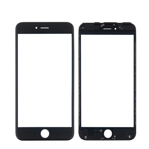 LCD STIKLIUKAS APPLE IPHONE 6 PLUS SU RĖMELIU IR OCA JUODAS V2 ORG