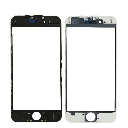 LCD STIKLIUKAS APPLE IPHONE 6 SU RĖMELIU IR OCA JUODAS V3