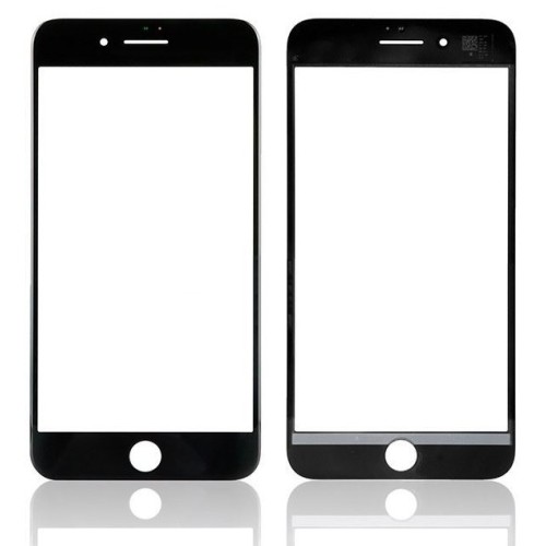 LCD STIKLIUKAS APPLE IPHONE 8 PLUS SU RĖMELIU IR OCA JUODAS V2 ORG