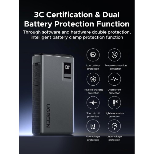 MOBILUS ENERGIJOS ŠALTINIS UGREEN ES702 1000A MAX 12000MAH (35977) MOBILUS ENERGIJOS ŠALTINIS UGREEN ES702 1000A MAX 12000MAH (35977)