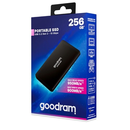 NEŠIOJAMAS KIETASIS DISKAS SSD GOODRAM HX100 256GB NEŠIOJAMAS KIETASIS DISKAS SSD GOODRAM HX100 256GB