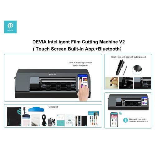 PLĖVELIŲ KARPYMO MECHANIZMAS DEVIA INTELLIGENT FILM CUTTING MACHINE V2 SU LIETIMUI JAUTRIU EKRANU (BUILT-IN APP + BLUETOOTH) PT017 PLĖVELIŲ KARPYMO MECHANIZMAS DEVIA INTELLIGENT FILM CUTTING MACHINE V2 SU LIETIMUI JAUTRIU EKRANU (BUILT-IN APP + BLUETOOTH) PT017