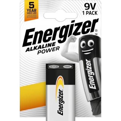ŠARMINIS ELEMENTAS ENERGIZER ALKALINE POWER 6LR61 (1604, 6F22) 9V ŠARMINIS ELEMENTAS ENERGIZER ALKALINE POWER 6LR61 (1604, 6F22) 9V
