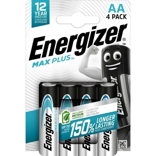 ŠARMINIS ELEMENTAS ENERGIZER MAX PLUS LR6 (AA) 1.5V 4 VNT. ŠARMINIS ELEMENTAS ENERGIZER MAX PLUS LR6 (AA) 1.5V 4 VNT.