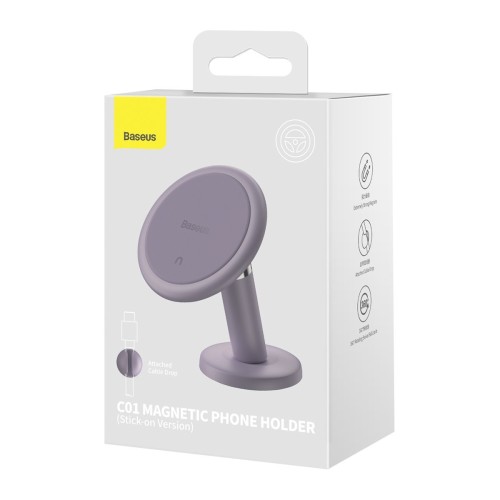 TELEFONO LAIKIKLIS BASEUS C01 MAGNETIC STICK-ON VIOLETINIS SUCC000005