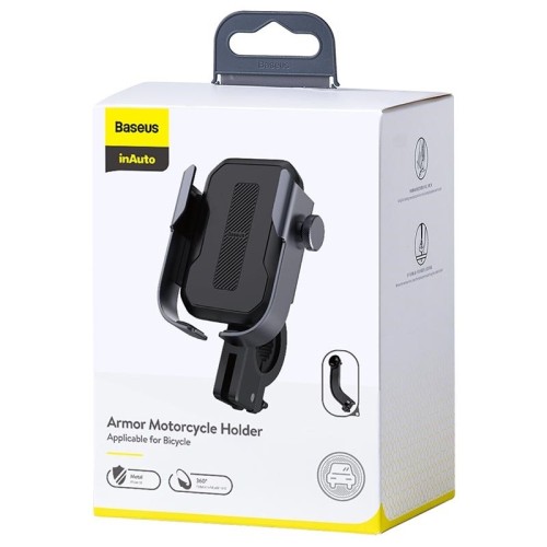 TELEFONO LAIKIKLIS DVIRAČIUI BASEUS ARMOR JUODAS SUKJA-01 TELEFONO LAIKIKLIS DVIRAČIUI BASEUS ARMOR JUODAS SUKJA-01