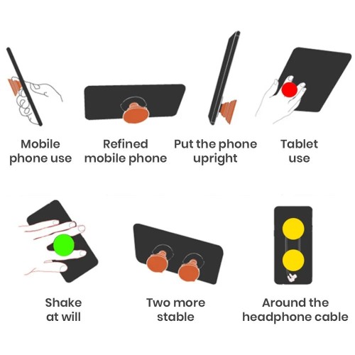 TELEFONO LAIKIKLIS POPSOCKET RECTANGLE JUODAS