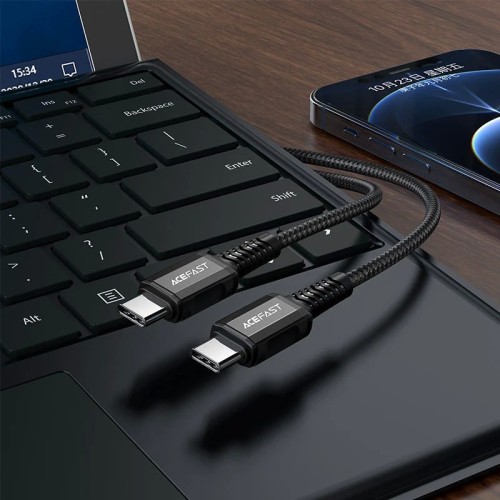 USB KABELIS ACEFAST C1-03 60W USB-C TO USB-C 1.2M JUODAS USB KABELIS ACEFAST C1-03 60W USB-C TO USB-C 1.2M JUODAS