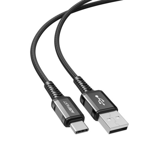 USB KABELIS ACEFAST C1-04 USB-A TO USB-C 1.2M JUODAS