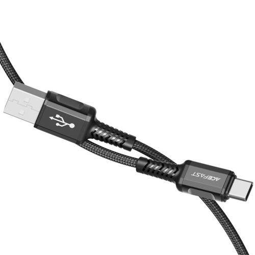 USB KABELIS ACEFAST C1-04 USB-A TO USB-C 1.2M JUODAS USB KABELIS ACEFAST C1-04 USB-A TO USB-C 1.2M JUODAS